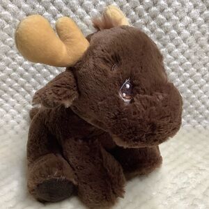 Aurora World Precious Moments Plush MILES MOOSE Stuffed Animal Embroidered Eyes